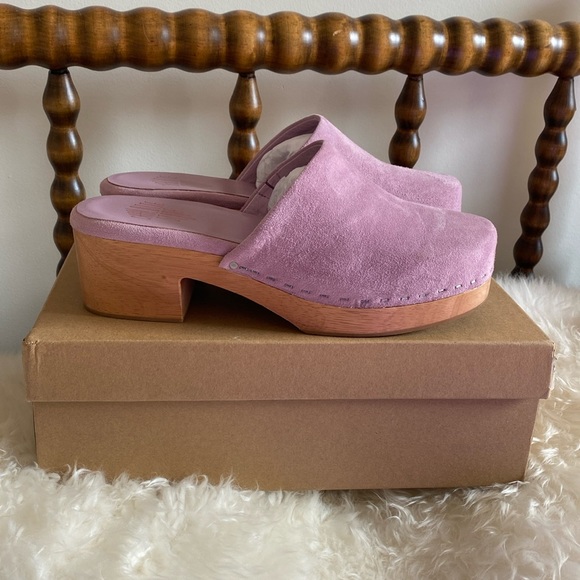Charlotte Stone Pink Suede Mules - Picture 1 of 9